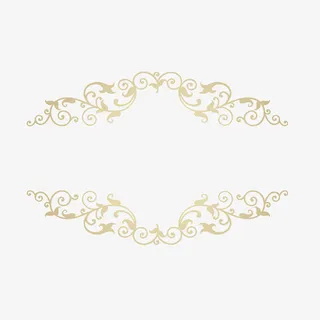 黄色清新花藤边框纹理免抠