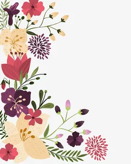 文艺清新花草海报设计装饰免抠