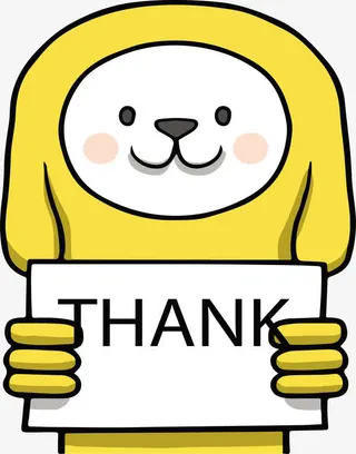 黄色小狗谢谢免抠