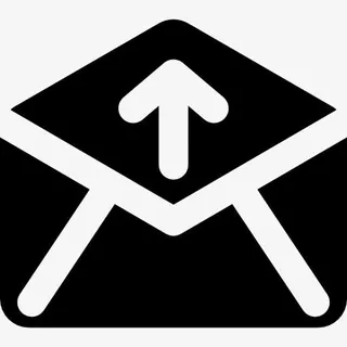 打开信封背面上箭头图标免抠