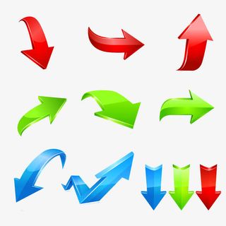 升级指示箭头标签免抠