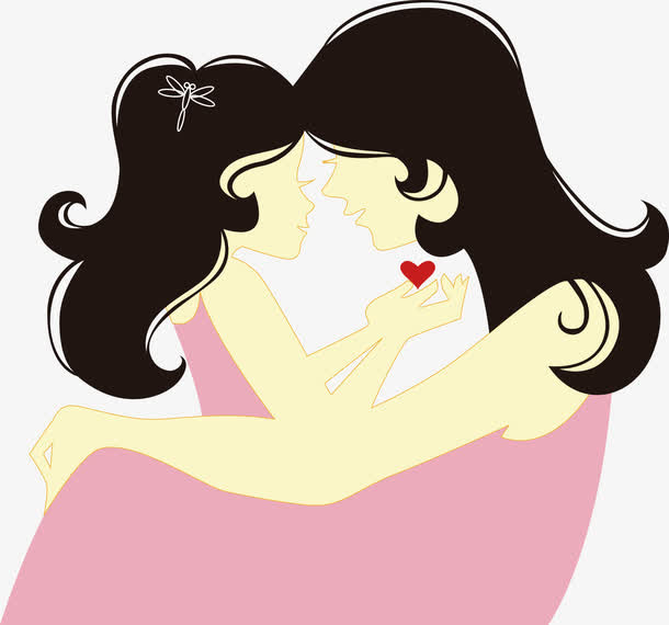 卡通母女图案免抠