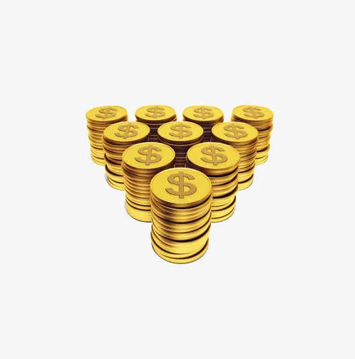 排列整齐的金币免抠