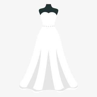 洁白的婚纱免抠