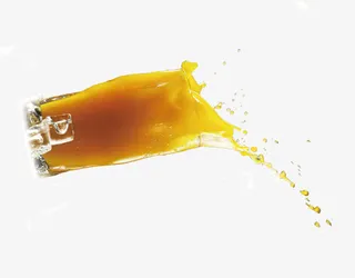 倾倒的橙汁免抠