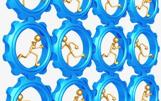 不停奔跑的小金人免抠