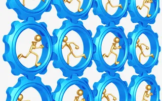 不停奔跑的小金人免抠