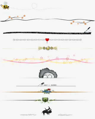 搞怪的分割线免抠