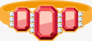 红宝石手镯素材免抠