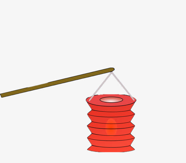 红色手绘灯笼免抠