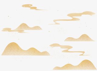 精选素材古风祥云山水底纹免抠装饰其他装饰图案元素