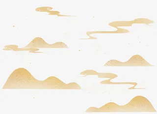 精选素材古风祥云山水底纹免抠装饰其他装饰图案元素