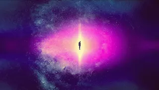 蓝粉色渐变星空星光免抠