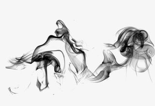 中国风水墨画毛笔笔触免抠