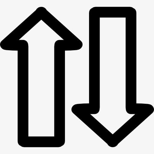 上下手绘箭头情侣图标免抠