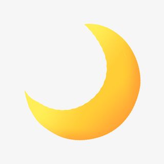 卡通手绘黄色圆月亮免抠