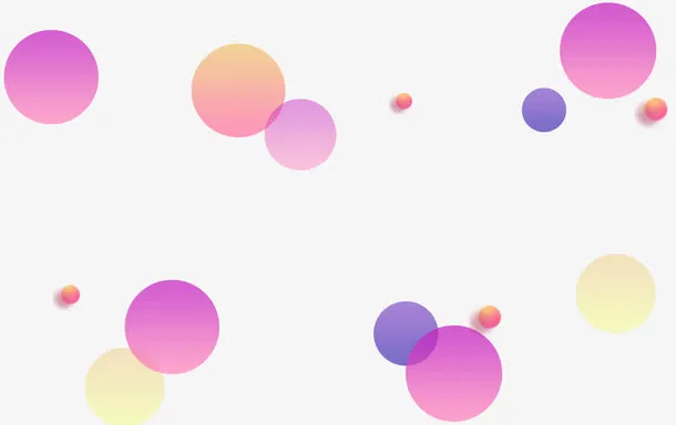 透明渐变彩球背景素材