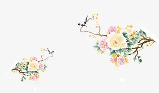 中国风花朵免抠
