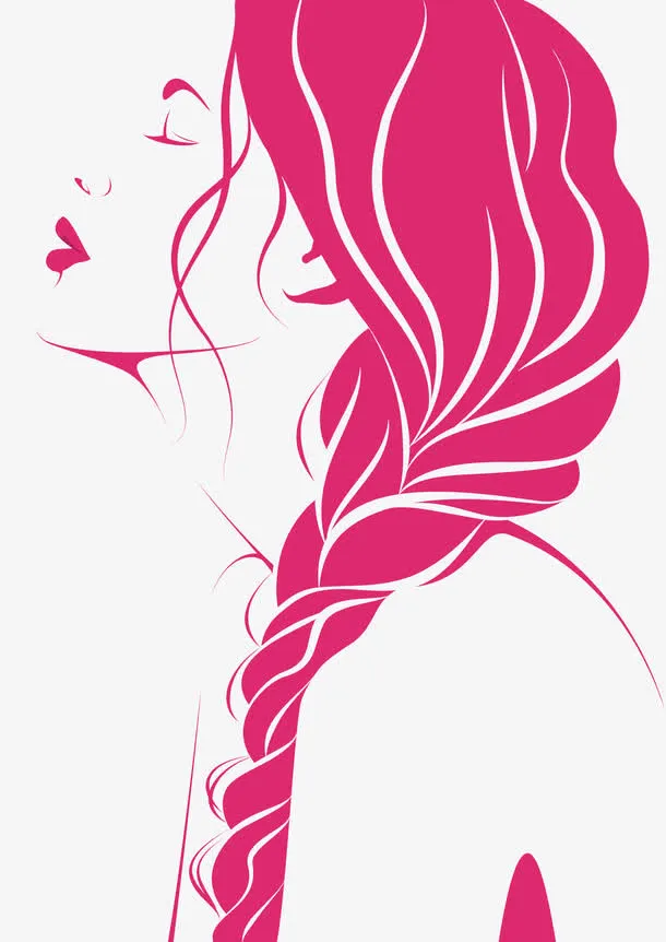 卡通美女插画设计免抠