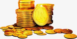 金币主题商业共享财富海报免抠