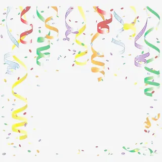 节日彩绸惊喜免抠