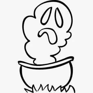 万圣节鬼的轮廓图标免抠