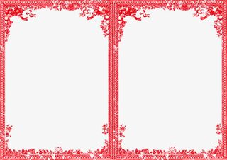 红色喜庆节日海报边框（源文件可免抠