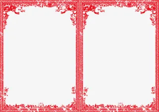 红色喜庆节日海报边框（源文件可免抠