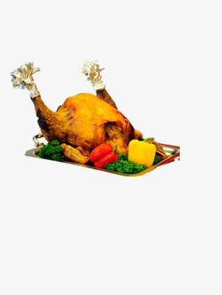 火鸡与蔬菜免抠