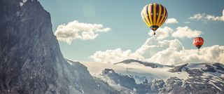 热气球水中倒影唯美浪漫背景图淘宝背景高清