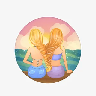 闺蜜背景装饰标签