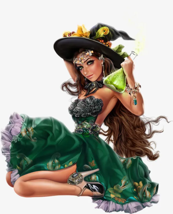 万圣节CG女巫元素21免抠