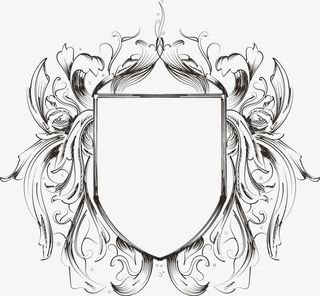 矢量手绘花纹标签免抠