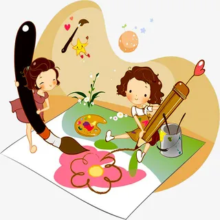 小朋友绘画免抠