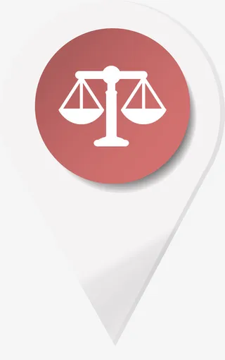 白色天平秤图标免抠