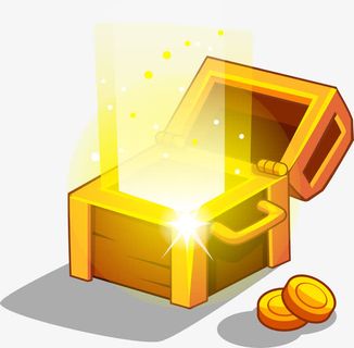 矢量宝藏百宝箱金银珠宝免抠