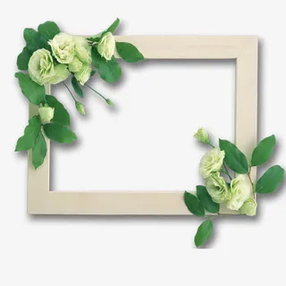 创意鲜花相框免抠