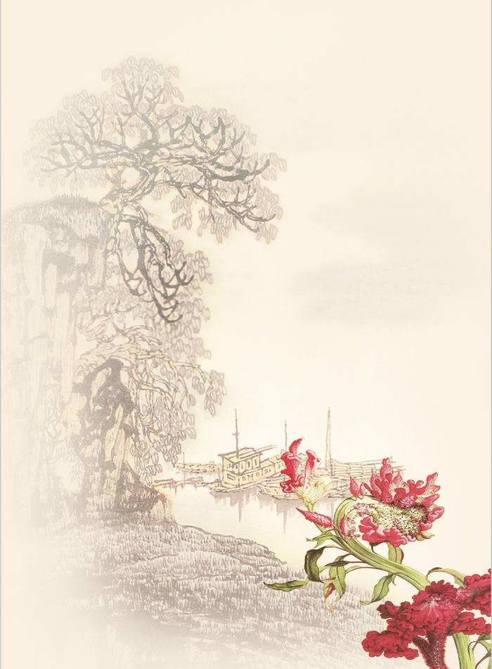 中国风企业文化展板背景素材高清