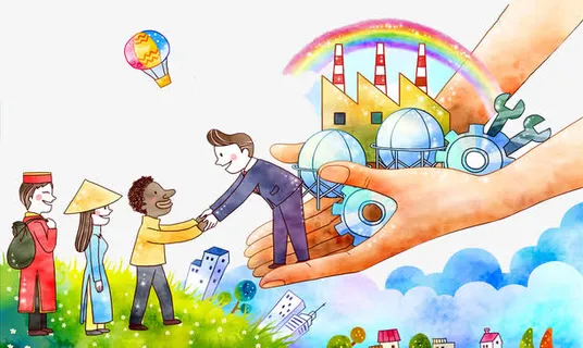 扶贫漫画人物免抠