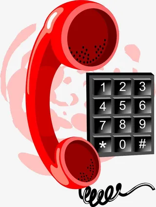 键盘电话免抠