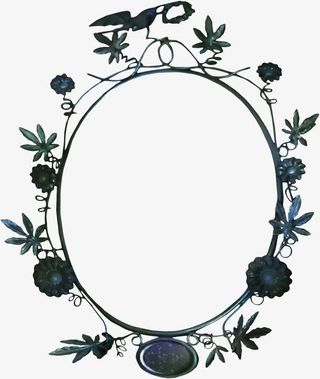 鸟语花香装饰框免抠