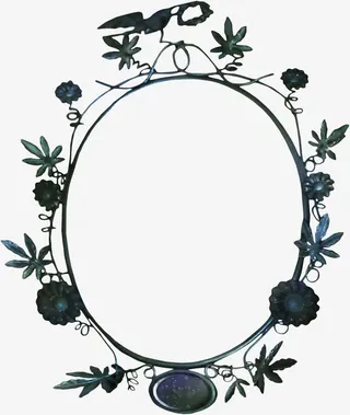 鸟语花香装饰框免抠