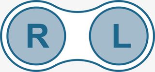 蓝色扁平隐形眼镜免抠