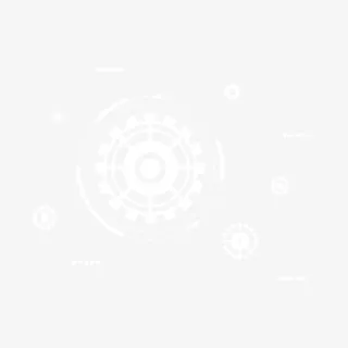 白色科技装饰齿轮免抠