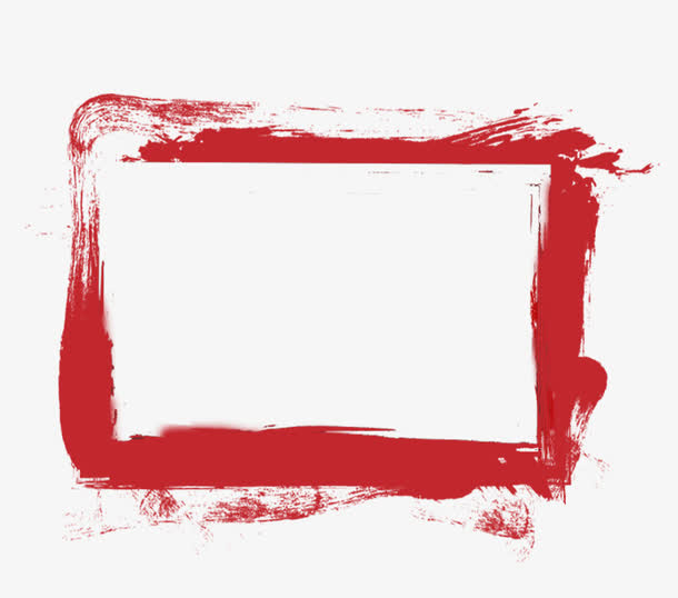 中国风红色边框免抠