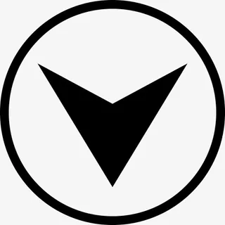 下箭头在一个圆圈图标免抠标签元素