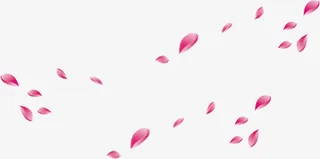 海报七夕花朵飘扬效果免抠