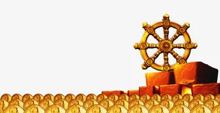 金色罗盘主题地产招商封面免抠