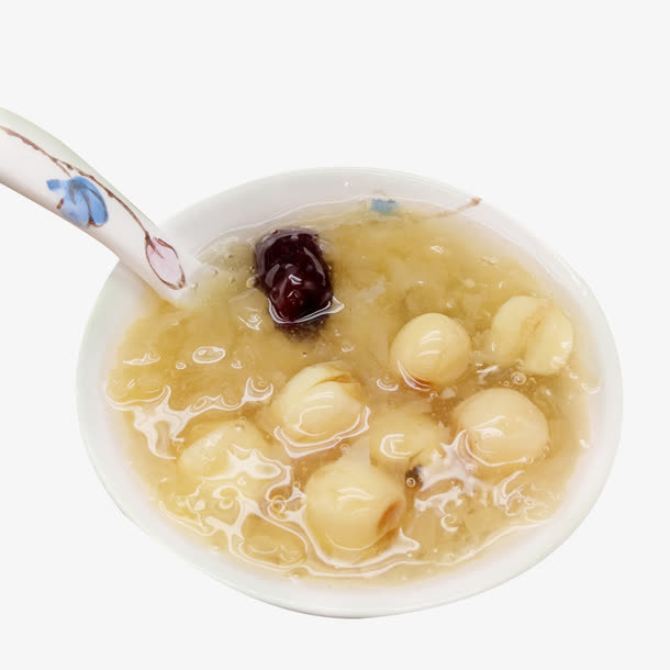 美容银耳莲子羹免抠
