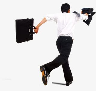 奔跑中的商务男士招聘海报素材免抠